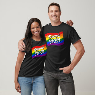Rainbow Flag Proud Mam PFLAG trotse LGBTQ T-shirt