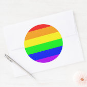 Rainbow Flag Ronde Sticker (Envelop)