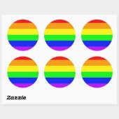 Rainbow Flag Ronde Sticker (Vel)