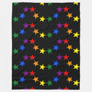 RAINBOW FLAG STARS II + uw ideeën Fleece Deken