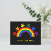 RAINBOW FLAG STARS III + uw ideeën Briefkaart (Staand voorkant)