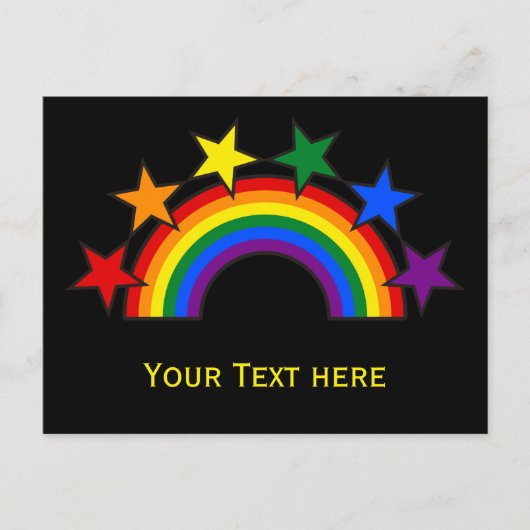 RAINBOW FLAG STARS III + uw ideeën Briefkaart (Voorkant)