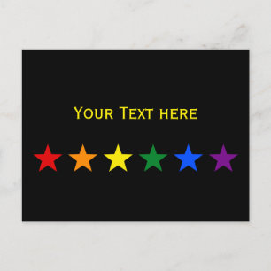 RAINBOW FLAG STARS + uw ideeën Briefkaart