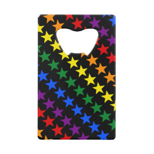 RAINBOW FLAG STARS + uw ideeën Kredietkaart Flessenopener