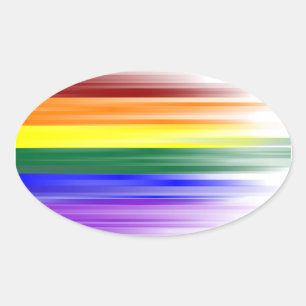 Rainbow Flag Sticker Sheet (Ovaal)