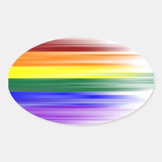 Rainbow Flag Sticker Sheet (Ovaal) (Voorkant)