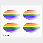 Rainbow Flag Sticker Sheet (Ovaal) (Vel)