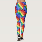 Rainbow Flag Stripes Gay Pride Vlag LGBT Cool Chic Leggings (Achterkant)