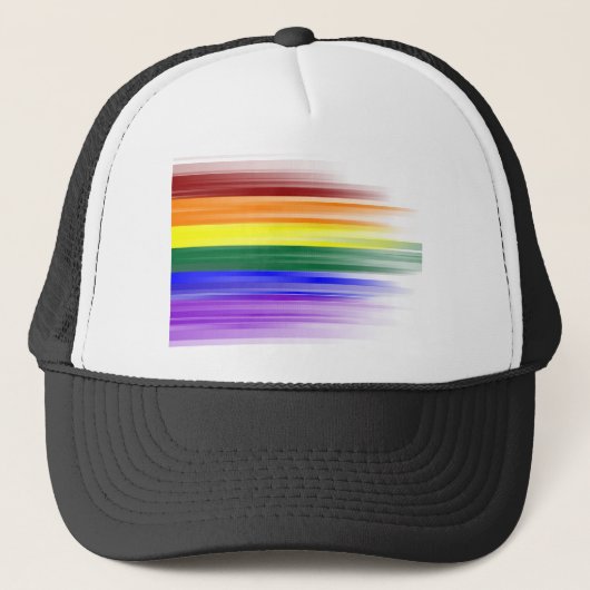 Rainbow Flag Trucker Hats Pet (Voorkant)