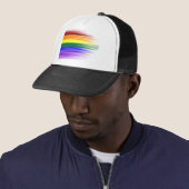 Rainbow Flag Trucker Hats Trucker Pet (In situ)