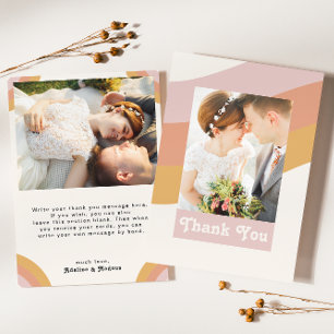 Rainbow Flat Photo van Modern Retro 70 Bedankkaart