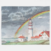 Rainbow Fleece Blanket Deken (Voorkant (Horizontaal))