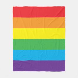 Rainbow Fleece Blanket Deken