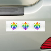 Rainbow Fleur-de-lis Bumpersticker (Op auto)