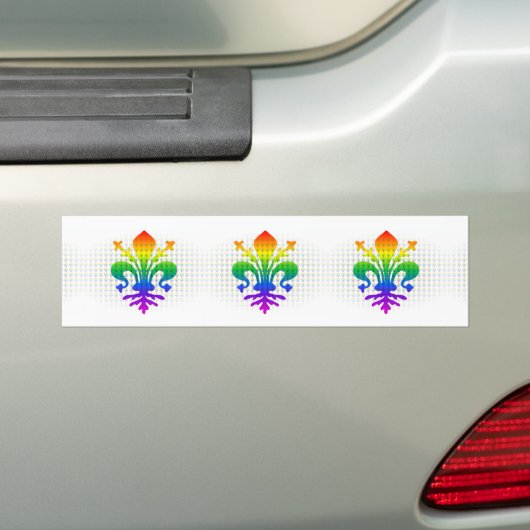Rainbow Fleur-de-lis Bumpersticker (Op auto)