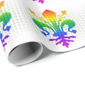 Rainbow Fleur-de-lis Cadeaupapier (Rol Hoek)
