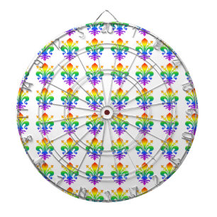 Rainbow Fleur-de-lis Dartbord