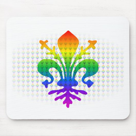 Rainbow Fleur-de-lis Muismat (Voorkant)