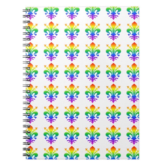 Rainbow Fleur-de-lis Notitieboek (Voorkant)
