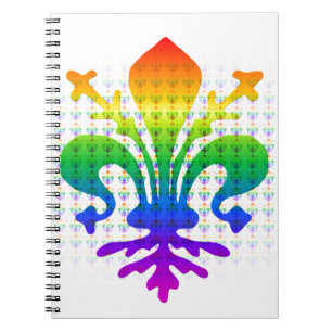 Rainbow Fleur-de-lis Notitieboek
