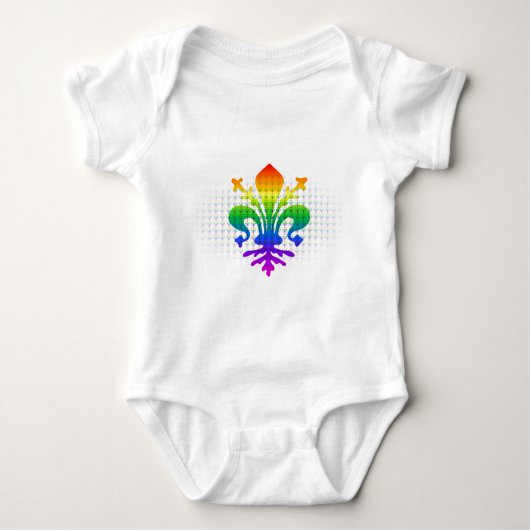 Rainbow Fleur-de-lis Romper (Voorkant)