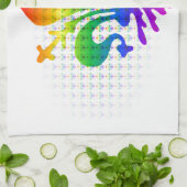 Rainbow Fleur-de-lis Theedoek (Gevouwen)