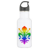 Rainbow Fleur-de-lis Waterfles (Voorkant)
