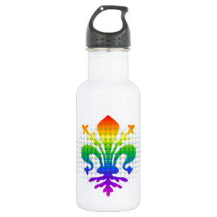 Rainbow Fleur-de-lis Waterfles