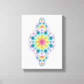 Rainbow Floral Fountain Sierstip Mandala Canvas Afdruk (Voorkant)
