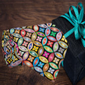 Rainbow Floral Geometric Pattern Stijlvol Modern Stropdas