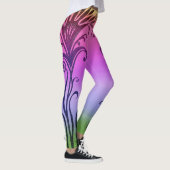 Rainbow Floral Ink Design Leggings (Rechts)