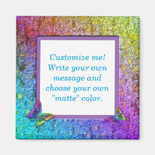 [Rainbow Floral Lijst] Abstract met botervliegen Magneet