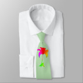 Rainbow Floral Mint vert pourpre Cravate tropical (Attaché)