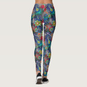 Rainbow Floral Pattern Leggings (Dos)