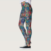 Rainbow Floral Pattern Leggings (Gauche)