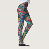 Rainbow Floral Pattern Leggings (Droite)