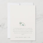 Rainbow Floral Photo Baby Boy Faire-part de naissa (Dos)