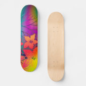 Rainbow Floral Skateboard (Voorkant)
