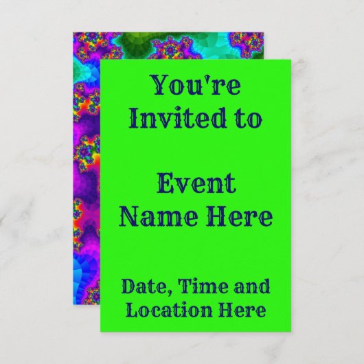 Rainbow Floral Sprinkles Kaart (Voorkant / Achterkant)