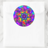 Rainbow Floral Sprinkles Ronde Sticker (Tas)