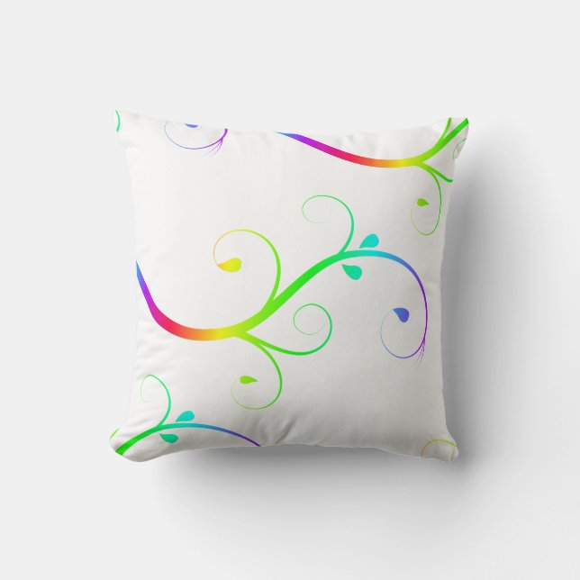 Rainbow Flourish Kussen (Voorkant)