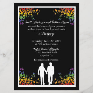 Rainbow Flourit les invitations au mariage gay