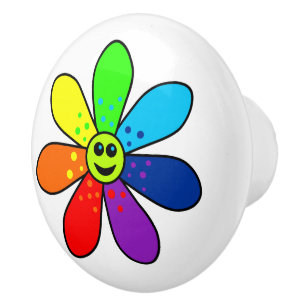 Rainbow Flower Ceramic Knoop Keramische Knop