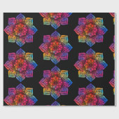 Rainbow Flower Mandala Cadeaupapier (Vlak)