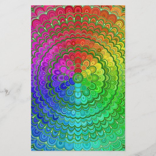 Rainbow Flower Mandala Flyer (Voorkant)