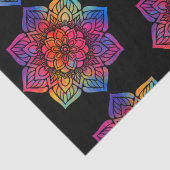 Rainbow Flower Mandala Tissuepapier (Detail)