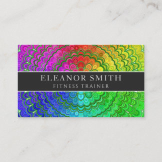 Rainbow Flower Mandala Visitekaartje