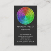 Rainbow Flower Mandala Visitekaartje (Achterkant)