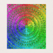 Rainbow Flower Mandala Visitekaartjes (Binnenkant ongevouwen)