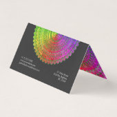 Rainbow Flower Mandala Visitekaartjes (Achterkant)